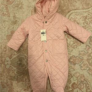Ralph Lauren Pink Quilted Baby Snowsuit